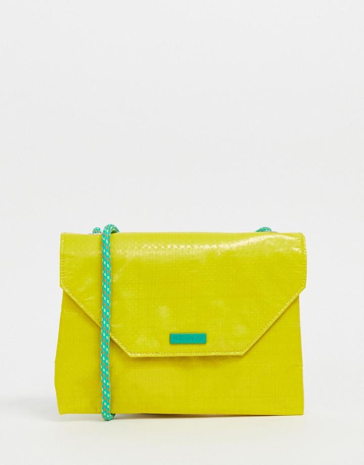 Pull & Bear Neon Bag With Rope Strap - Yellow