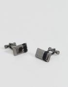 Ted Baker Leather Wrap Cufflinks In Silver - Silver
