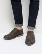 Silver Street Waxed Brogues In Olive - Green