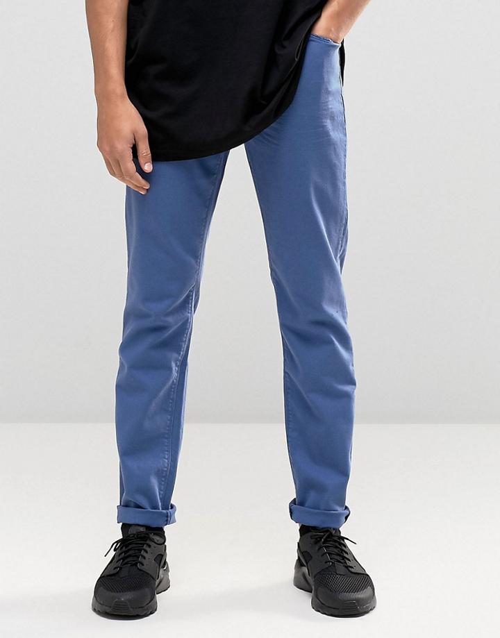 Asos Skinny Jeans In Bright Blue - Blue