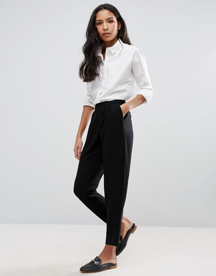 Pieces Iben Pleat Pants - Black
