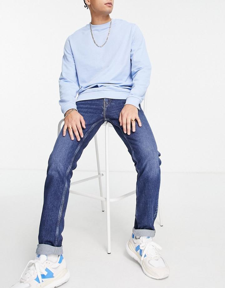 Weekday Friday Slim Jeans In Ocean Blue-blues