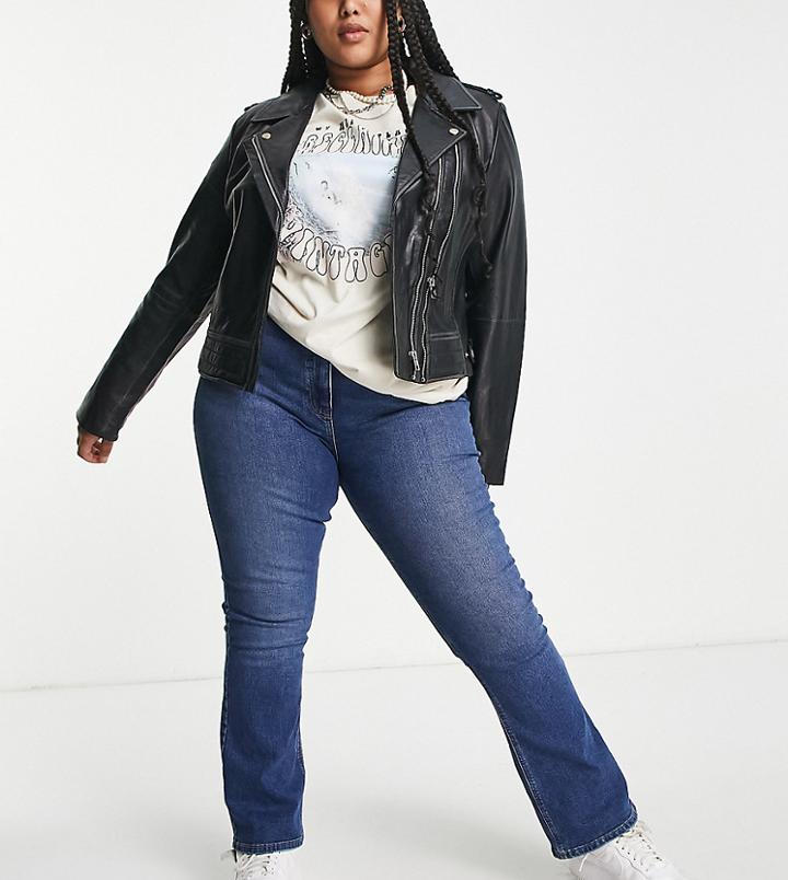 Collusion Plus X008 Flare Jeans In Blue