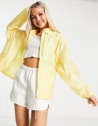 Lacoste Zip Up Jacket In Yellow