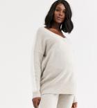 Asos Design Maternity Two-piece Sweater With Tipping-stone
