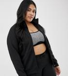 Only Play Curvy Zip Up Sweater-black