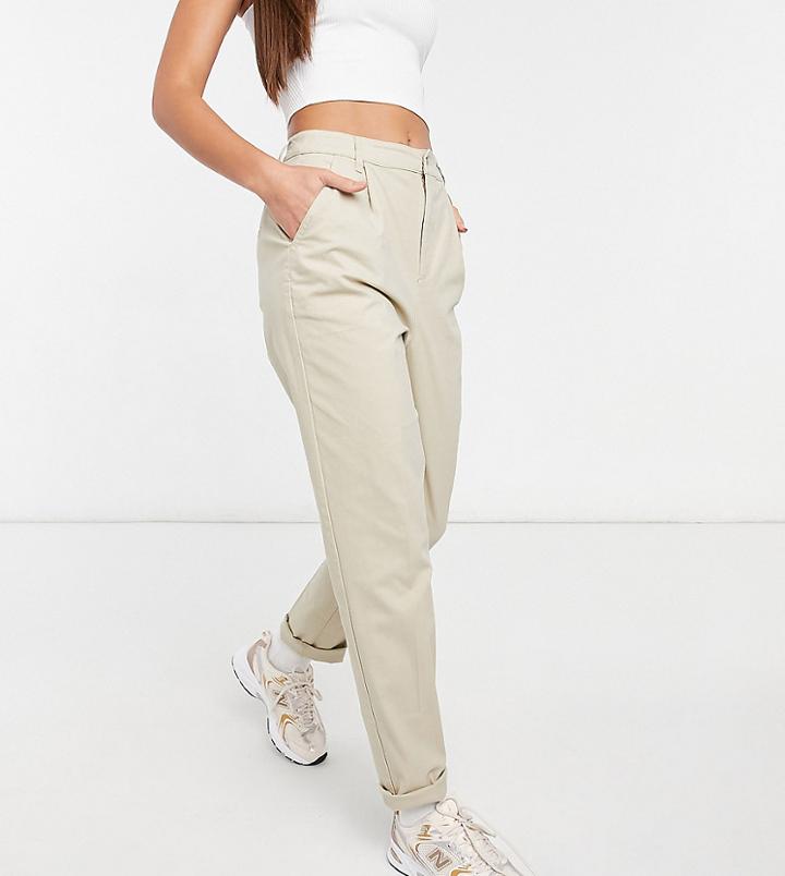 Asos Design Tall Chino Pants In Stone-neutral