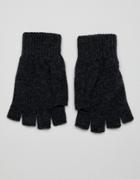 Glen Lossie Lambswool Fingerless Gloves - Gray