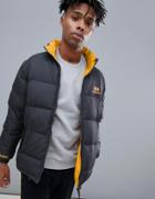 Helly Hansen Reversible Down Jacket In Gray/yellow - Gray