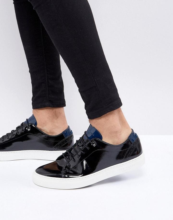 Ted Baker Duuke Patent Leather Sneakers - Black