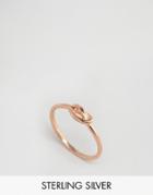Asos Rose Gold Plated Sterling Silver Infinity Ring - Rose Gold Plated