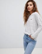 Lee Long Sleeved Stripe T-shirt - White