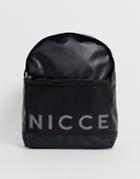 Nicce Backpack With Large Logo In Black - Black
