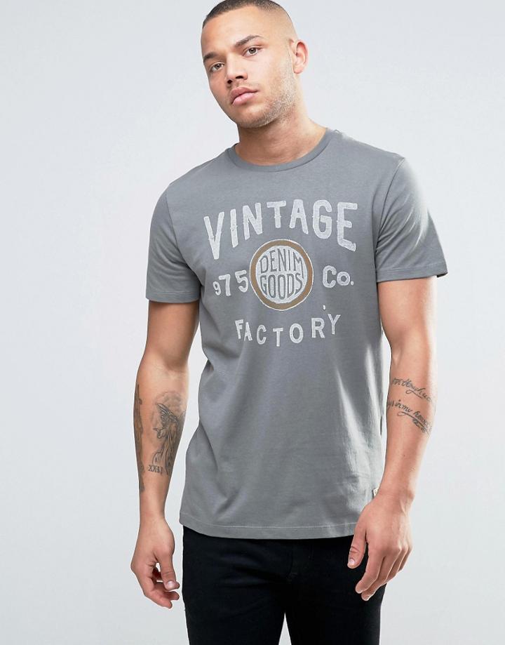 Jack & Jones Vintage T-shirt With Vintage Print - Green