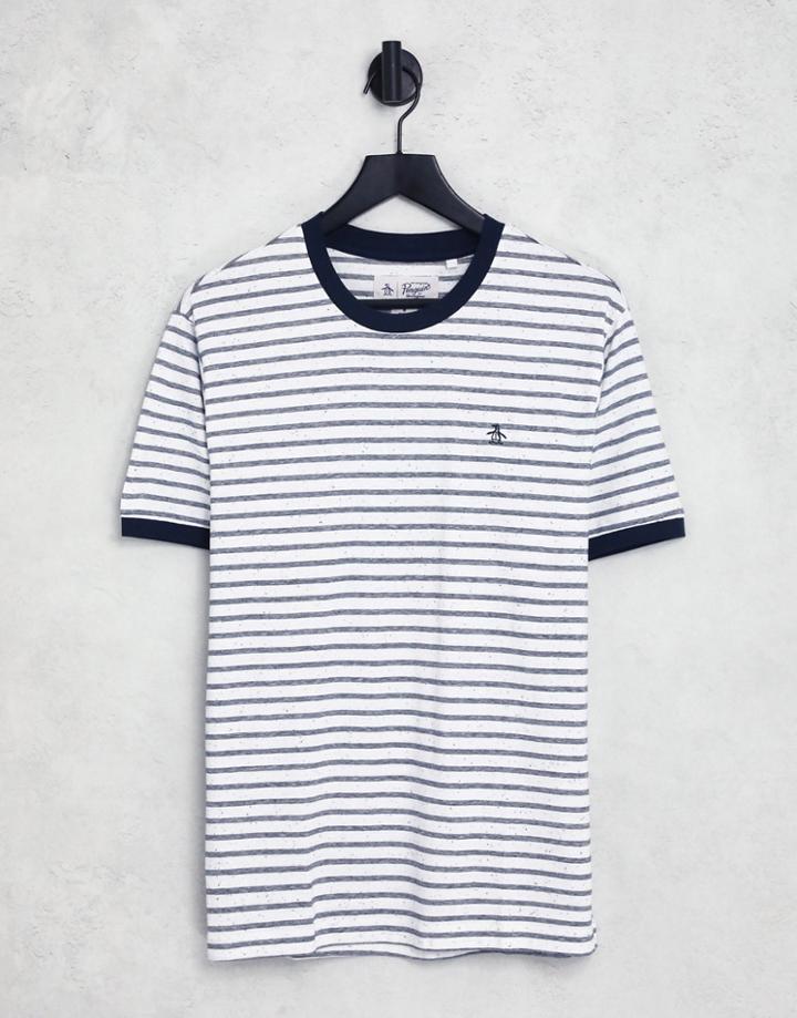 Original Penguin T-shirt In Blue-red