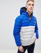 New Look Color Block Puffer Jacket In Silver - Silver