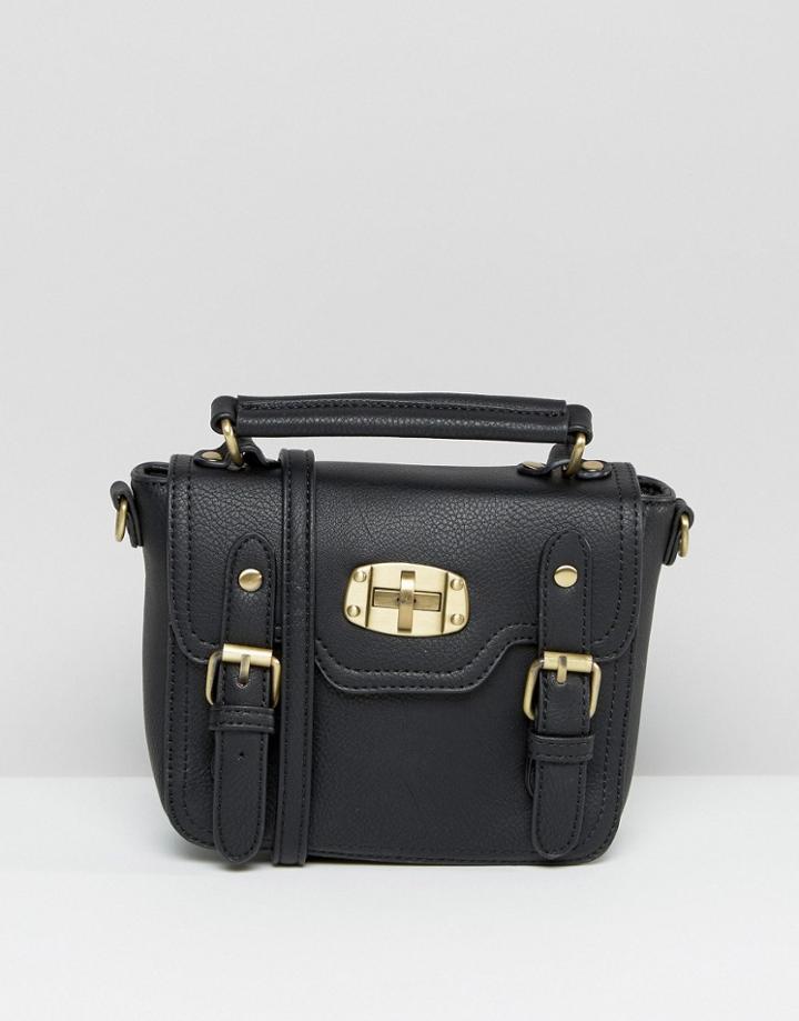 Liquorish Cross Body Tote Bag - Black