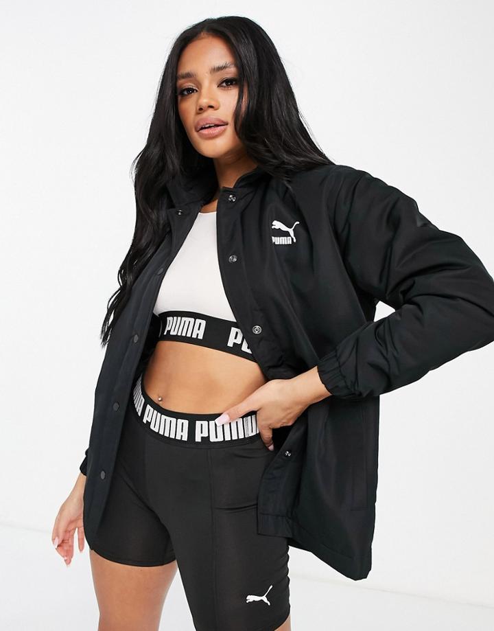 Puma Classics Coach Jacket In Black