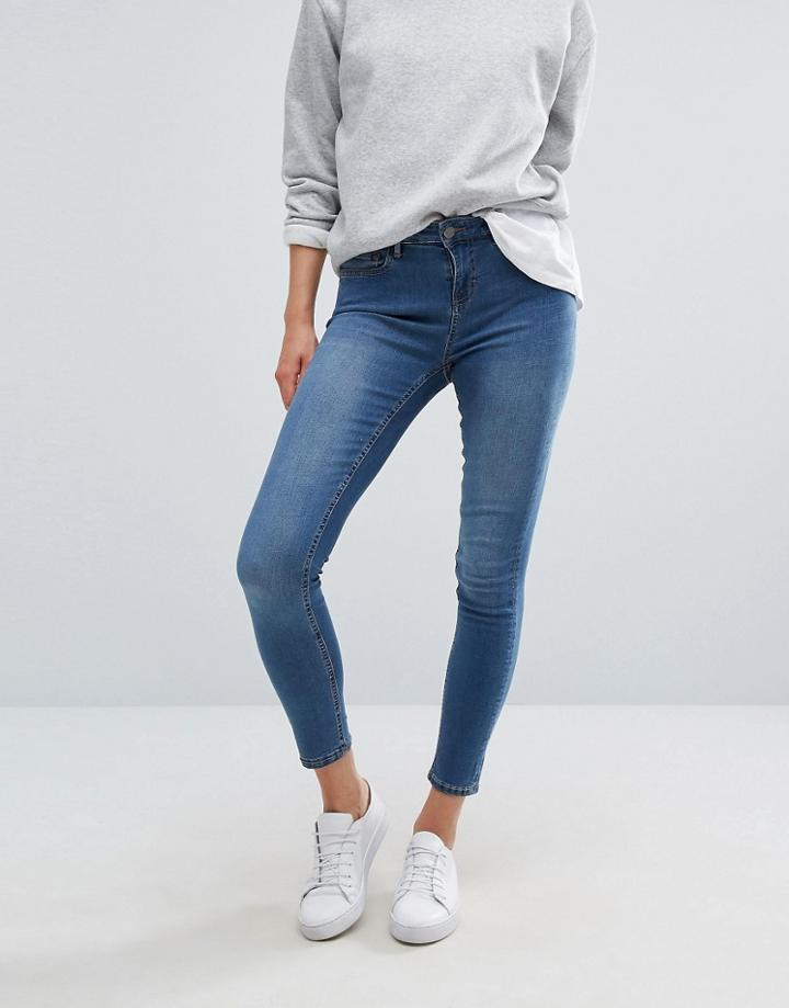 Waven Freya Low Waist Ankle Grazer Skinny Jeans - Blue