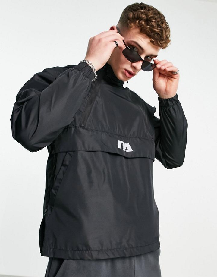 Night Addict Logo Anorak Jacket In Black