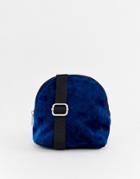 Pieces Kimora Velvet Handbag - Blue