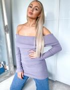 Free People Snow Bunny Off Shoulder Top-purple