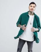 Rollas Cord Shirt With Pocket Detail - Green