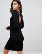 Vero Moda Tie Back Midi Dress - Black