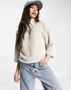 Reebok Cozy Half Zip Fleece In Oatmeal-neutral