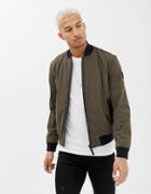 Boss Onaci Bomber Jacket In Khaki - Green