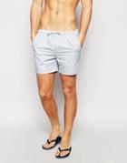 Brave Soul Geo Swim Shorts In Gray - Gray