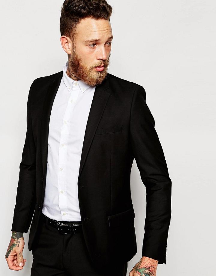 Only & Sons Suit Jacket In Slim Fit - Black