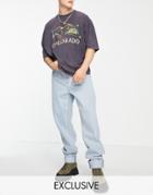 Reclaimed Vintage Inspired '83 Unisex Relaxed Fit Jeans In Light Blue-blues