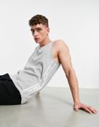 Le Breve Lounge Tank In Light Gray With White Tape - Part Of A Set-grey