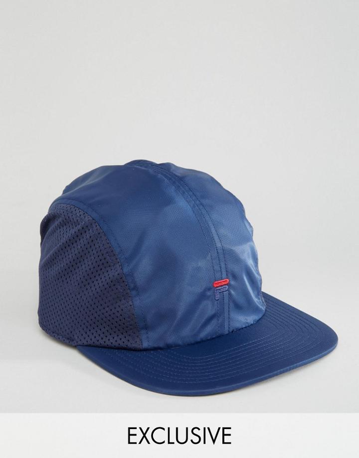 Fila Cap In Nylon With Mesh Panels Exclusive To Asos - Navy