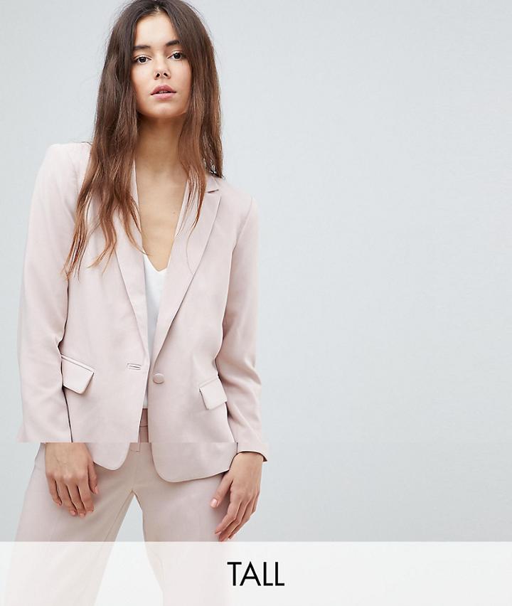 Y.a.s Tall Tailored Blazer - Pink