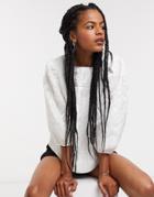 Object Quilted Smock Top In White