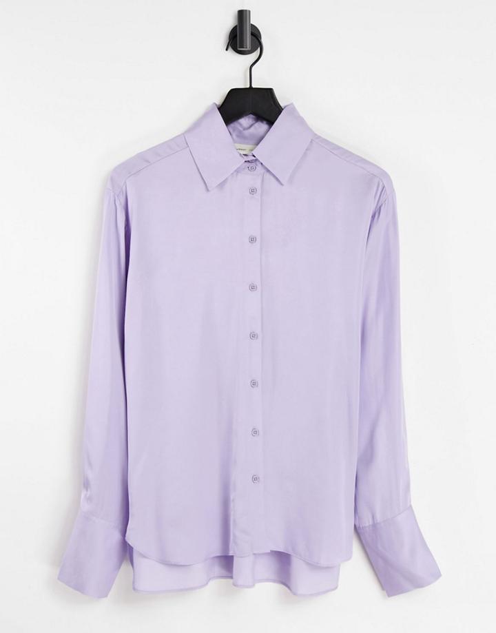 In Wear Pauline Silky Shirt In Lilac-purple