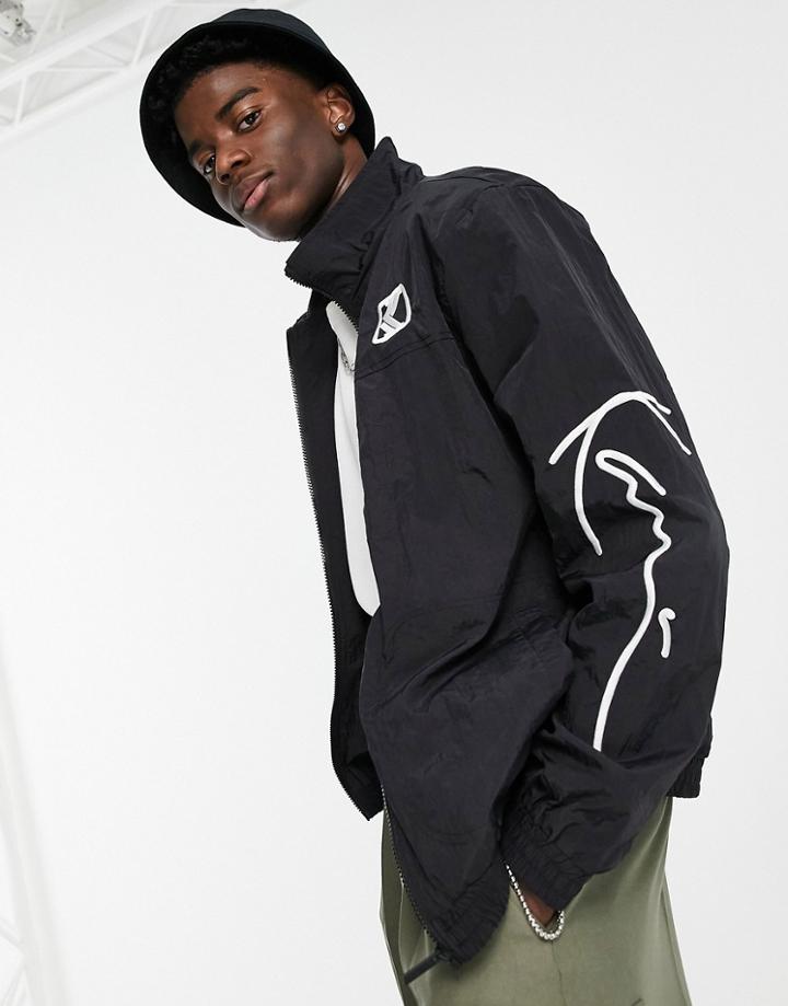 Karl Kani Signature Track Jacket In Black - Part Of A Set