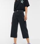 Crooked Tongues Crop Skate Jean In Washed Black