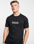 Calvin Klein Reflective Box Logo T-shirt In Ck Black