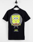 Vans X Spongebob Spotlight Pocket Back Print T-shirt In Black