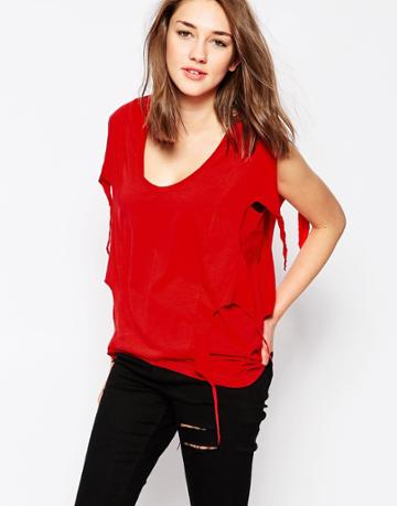 The Furies Ragged Edge Dragon T-shirt - Fireball Red