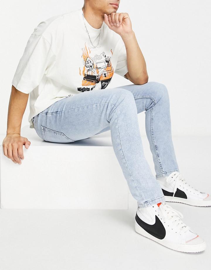 Only & Sons Skinny Fit Jeans In Light Blue