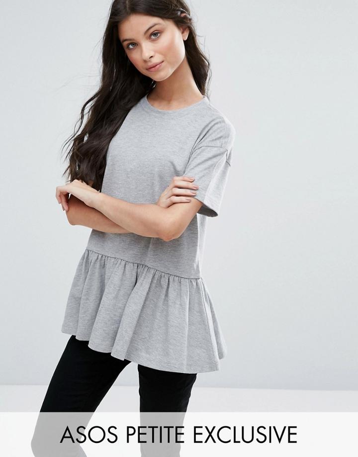 Asos Petite Casual Smock Top - Gray
