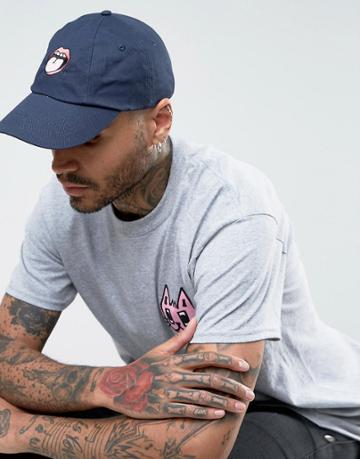New Love Club Tongue Embroidered Cap - Navy