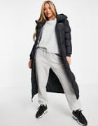 Columbia Pike Lake Long Puffer Jacket In Black