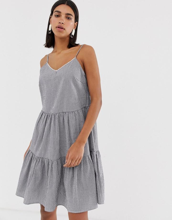 Vero Moda Tiered Cami Mini Dress-multi