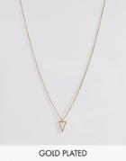 Dogeared Gold Plated Balance Open Triangle Pendant Necklace - Gold