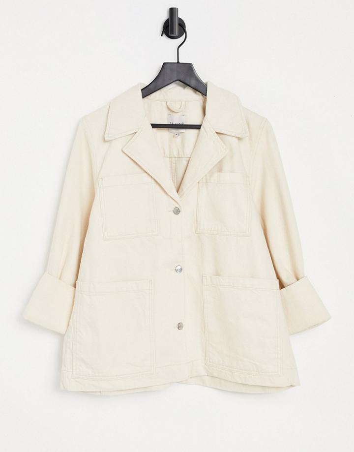 Selected Denim Helena Jacket In White